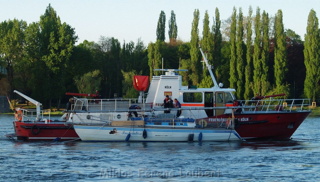 Motor Segelboot mit Motorschaden trieb gegen Alte Liebe bei Koeln Rodenkirchen P178.JPG